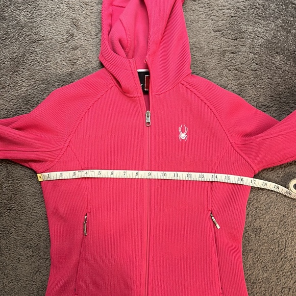**SOLD ON MERCARI **Spyder pink women’s full zip jacket with hood size small - Picture 8 of 9